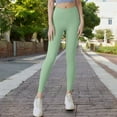 thumbnail image 2 of Women's High Waist Full-Length Workout Leggings - Small, Green, 2 of 5