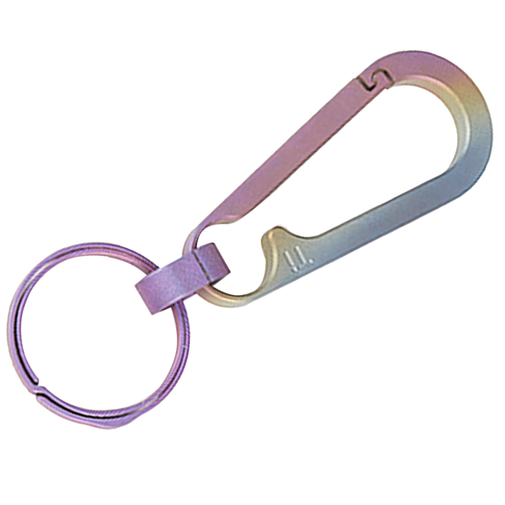 Details about   Titanium Round Carabiner Camping Spring Snap Clip Hook Keychains Key Ring Holder 