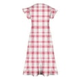 thumbnail image 5 of RXIRUCGD 2025 Vêtements d'Été pour Enfants Filles Robe Imprimée à Fleurs Manches Courtes Poches à Volants Col Rond pour Enfants, 5 of 5