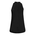 thumbnail image 5 of POTETI Womens Plus T Shirts Black Casual Sleeveless Solid T-Shirt Blouse Tops, 5 of 5