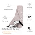 thumbnail image 3 of YFYANG Adult Microfiber Portable Travel Towel, Pink Floral Texture Quick Dry Towel with Hiking Buckle PVC Pouch, 16" x 31.5", 3 of 6