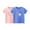 Pink/Blue, variant on 2-Pack Girls Cute T-Shirt Kids Summer Short Sleeve Tops Heart Casual Cotton Trendy Crew Neck Graphic Tees Kids Valentines Day Gift, Pink/Blue, 4 Years