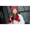 thumbnail image 2 of Janrevotw Women'S Sledding Hat Gloves Set Snowman Hat Ball Cap Warm Winter Hat Women'S Knitted Wool Wrap Around Baseball Cap Head Warmer, 2 of 3