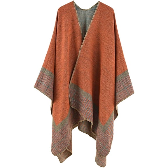 PIKADINGNIS Women Soft Cozy Pashmina Scarf Cape Blanket Phocho Fashion Retro Wraps Winter Fall Shawls