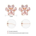 thumbnail image 5 of Stud Earrings, Dainty Paw Print Earrings, Pink Crystal Zirconia Hypoallergenic Earrings, Crystal Pet Print Jewelry for Puppy Lovers, Pink, 5 of 7
