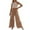 Khaki, variant on Women Pants Casual Summer High Waisted Cotton Linen Flare Palazzo Pants Beach Long Bell Bottom Trousers Sweatpants for Women Wine XXL