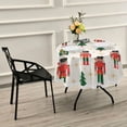 thumbnail image 7 of Coolnut 60 Inch Round Tablecloth - Christmas Nutcracker Waterproof Spill-Proof Table Cloth with Lace Washable Fabric Table Cover for Dining Tables, Kitchen and Parties House Decor, 7 of 7