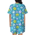 thumbnail image 3 of Lsque Starfish Women's Short-Sleeved Pajama Set - 2 Piece Soft and Lightweight Sleepwear Set-Small, 3 of 9