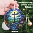 thumbnail image 2 of Adorno Colgante de Cerámica Cruz Touber 9 cm Navidad, 2 of 6