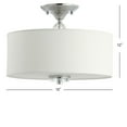 thumbnail image 3 of JONATHAN Y Marc 15" Metal/Crystal LED Semi-Flush Mount, Chrome/White, JYL9033B, 3 of 7