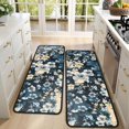 thumbnail image 4 of Kitchen Rugs Sets Of 2,Pioneer Flower Floral Print Pattern Anti Fatigue Kitchen Mat Rugs Non Slip Washable,Decorative Kitchen Floor Mats for Kitchen,Sink,Laundry,17"x47"+17"x47", 4 of 5