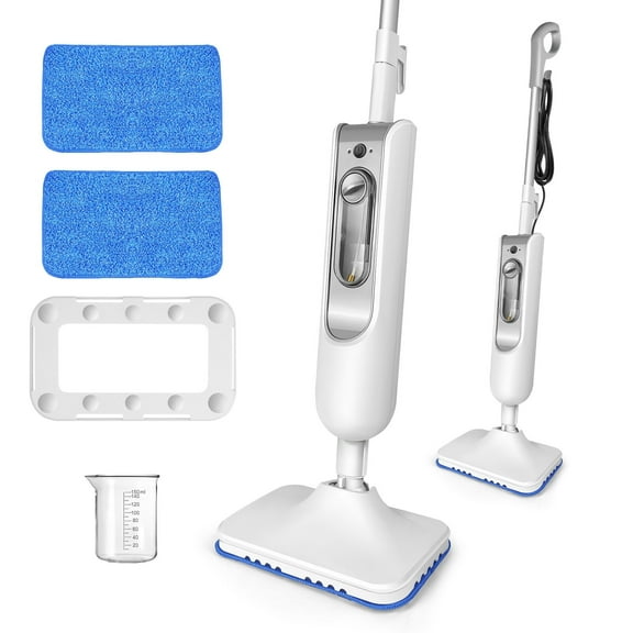 Steam Mop 1500W, 2 Speed Floor Steamer with Detachable Handle for Tile, Hardwood, Handheld Steam Cleaner for Home Use, 400ML Tank, 16FT Cable, 2 Mop Pads