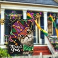thumbnail image 2 of Sonernt Masquerade Mask Cat Garden Flag, Mardi Gras New Orleans Carnival Yard Outdoor Decoration 12x18 Inch Double Sided, 2 of 6