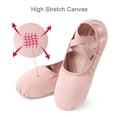 thumbnail image 6 of Stelle Ballet Shoes Soft Canvas Dance Split Sole Dance Slippers Flats for Girls Adult Women,Ballet Pink, 6 of 6