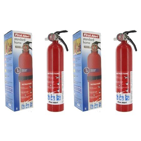 First Alert HOME1 ABC 2.5 Pound Rechargeable Fire Extinguisher 2 Pack