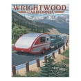 thumbnail image 2 of Wrightwood, California, Retro Camper, Rubber Stamp (1000 Piece Puzzle, Size 19x27, Challenging Jigsaw Puzzle for Adults and Family, Made in USA), 2 of 4