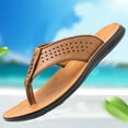 thumbnail image 3 of Xucatan Men's Yoga Mat Leather Flip Flops with Arch Support Comfortable Cushion Walking Thong Sandals Slip On Indoor Outdoor Gift, 3 of 7