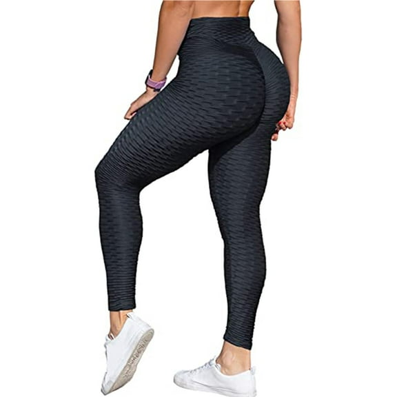 JGS1996 Butt Lifting Anti Cellulite Leggings for Women High Waisted Yoga Pants Workout Tummy Control Sport Tights