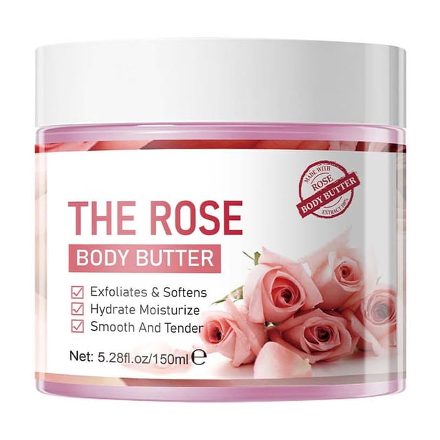 Crema de manos para regalar, regalo para mamá por el Día de la Madre, loción corporal The Rose, exfolia, suaviza, hidrata, humecta, suaviza y suaviza. Loción corporal hidratante de 150 ml.