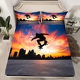 thumbnail image 2 of jejeloiu Teens Skateboard Gaming Twin Sheet Sets,Gamer Bedding For Boys 3 Pieces, 2 of 7