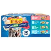 Purina Friskies Pate Seafood Favorites Variety Pack, Wet Cat Food, 5.5 oz Cans