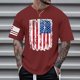 thumbnail image 2 of Playeras Negras Hombre Algodon Camiseta Con Estampado Digital 2D Para Hombre, Camiseta De Manga Corta Con Solapa Superior, 2 of 5