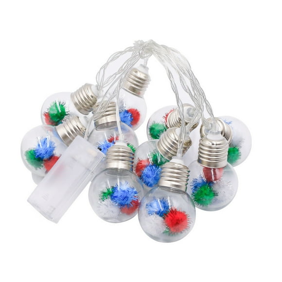 Yellow Christmas Decorative Light String 6.56 Feet Led Bulbs Battery Operated Filigree Ball Design Indoor Outdoor Holiday Decor Includes 10 Lights