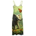 thumbnail image 5 of Colorful Elephant Flower Fine Art Sleeveless Dress Summer Dress Woman 2025, 5 of 7