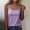 Purple, variant on Womens Tank Letter Graphic Print Round Neck Cami Tank Top Comfortable Womens Camisole Purple M