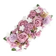 thumbnail image 1 of RoamHome Décoration de Fleurs Artificielles, Bouquet avec Roses Rouges et Fleurs Blanches, Parfait pour Allée de Mariage et Table en T, Durable et Facile à Installer (Rose), 1 of 6