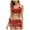 Red, variant on Women Sequin Crop Top Belly Dance Costume,Glitter Bra Tops for Club Party Blue, One Size