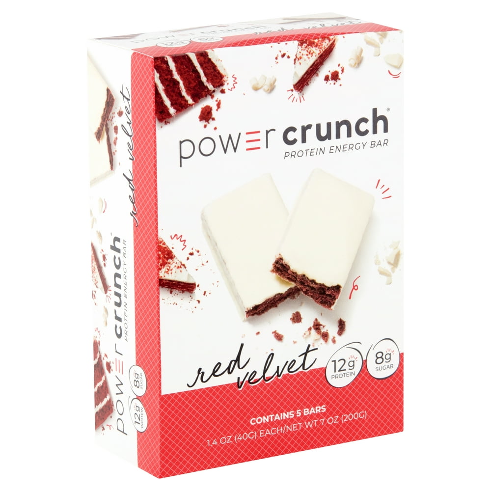 Power Crunch Original Red Velvet Protein Energy Bar, 1.4 oz, 5 count