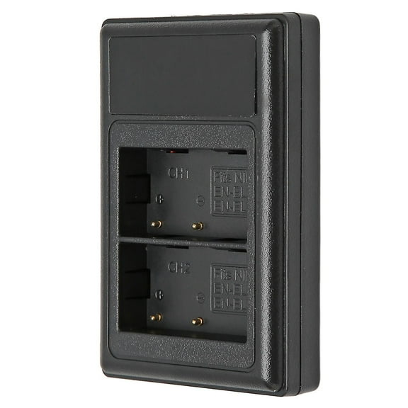 Camera Battery Charger USB Dual Battery Charger with Power Display for Nikon D90 D80 D90s D700 D300 D300S D200 D70 D50