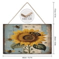 thumbnail image 2 of Sunflower & Bee Wood Door Sign, Farmhouse, Porch Wall Hanging for Thanksgiving, Halloween, Christmas，Fall New Home Housewarming Gift Ideas 10"x16", 2 of 8