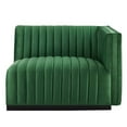 thumbnail image 3 of Modular Sofa Chair, Black Green, Velvet, French Living Lounge Cafe Lobby Hospitality Restaurant, Modern Contemporary Boutique HB33733, 3 of 6