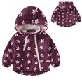 thumbnail image 2 of Vedolay Baby Boys Coat 2023 Floral Print Long Sleeves Zipper Outdoor Clothing ,140, 2 of 5