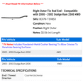 thumbnail image 2 of Right Outer Tie Rod End - Compatible with 2000 - 2002 Dodge Ram 2500 4WD 2001, 2 of 2
