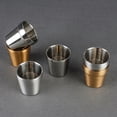 thumbnail image 2 of Double Wall Stainless Steel Mugs for Coffee, Wine, Beer - Durable, Shatterproof Golden Cups for Bar, Grill & Restaurant Use, 2 of 8