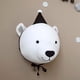 thumbnail image 5 of Cabeza De Oso Blanco Para Colgar En La Pared, Juguete De Peluche, Muñeca De Princesa Para Niña, Regalo Para Bebé, Decoración De Pared De Habitación De Guardería Moyic BA001104-00, 5 of 6