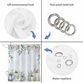thumbnail image 4 of Green Blue Pumpkins Fall Shower Curtain, Waterproof Shower Curtains for Bathroom, Eucalyptus Leaves Thanksgiving Floral Washable Fabric Bathtub Curtain Set Bath Decor with 12 Hooks Standard 72"x72", 4 of 8