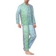 thumbnail image 2 of Balery Beautiful Glitter Pijama para Hombre de Dos Piezas con Manga Larga, Conjunto de Dormir y Descanso Suave con Bolsillos-X-Large, 2 of 7