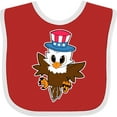 thumbnail image 3 of Inktastic Memorial Day Baby Eagle with Patriotic Hat Boys or Girls Baby Bib, 3 of 4