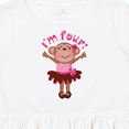 thumbnail image 4 of Inktastic Monkey 4th Birthday 4 Year Old Girl Girls Toddler Dress, 4 of 5