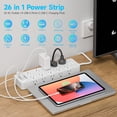 thumbnail image 2 of Regleta Solidock con 20 tomacorrientes AC y 6 puertos USB, cable de 4.5 m, 2 of 9
