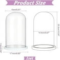thumbnail image 2 of Glass Display Cloche Dome Decorative Glass Dome Cover Clear Bell Jar Display Case with Black Wood Base for Collectibles Rose Office Home Tabletop Centerpiece Decor 5.91×10.04 Inch DIY, 2 of 6