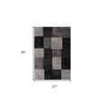 thumbnail image 5 of 2' X 3' Gray and Black Geometric Washable Non Skid Area Rug, 5 of 6