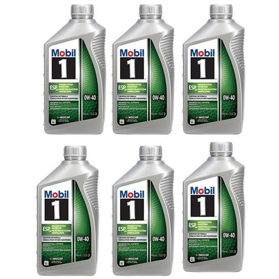 Mobil 1 124798 ESP X3 0W-40 Advanced Full Synthetic Oil, 6
