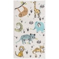 thumbnail image 3 of Unique Loom Whimsy Kids Collection Area Rug - Zoo (2' 2" x 3' 11" Runner Ivory/Black) Perfect For Kids Bed Room/Nursery Room/Living Room/Class Room/Play Room, 3 of 6