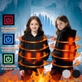 thumbnail image 4 of Kids Heated Hoodie Sweatshirts Boys Girls 7 Heating Zones Zip-Up Fleece Lined Electric Hooded Jackets Cold Weather Black, 7 Y, 4 of 7