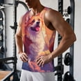 thumbnail image 6 of Bixox Sunset Cloud Corgi Pattern Men's Gym Tank Tops Workout Sleeveless T-Shirts Athletic Muscle Tank Training Bodybuilding Shirts,S-4XL, 6 of 7